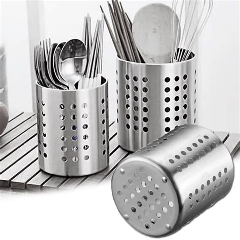 4 large stainless steel utensil holders for pull out cabinet|cabinet organizer for kitchen knives.